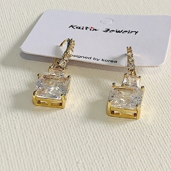 🔥 square Rhinestone Retro Earrings - Picture 5 of 5